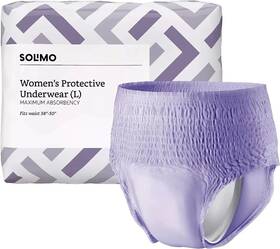 Solimo 842379107870 Incontinence And Postpartum Underwear For Women Large 54 Ct Violet Solimo 842379107870 Incontinence And Postpartum Underwear For Women Large 54 Ct Violet