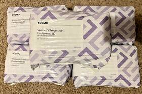 Solimo 842379156878 Womens Protective/postpartum Underwear Small 24ct X5 120 Count New