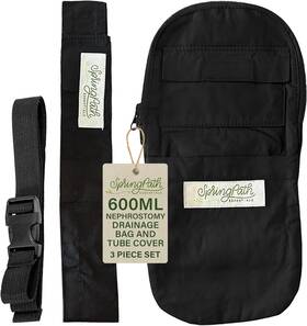 Springpath Essentials Inc. 313110211267 Nephrostomy Tube And Drainage Bag Cover Black