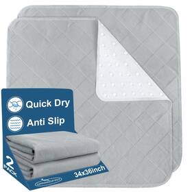 Usbc10775 Springspirit Bed Pads Washable Waterproof 2 Pack 34 X 36 And Reusable Anti Sli