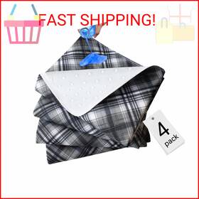Springspirit Usbc11444m Washable Waterproof Incontinence Bed Pads - 34 Inch X 36 4 Pack Reusable Heavy A