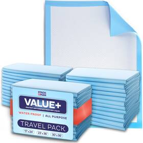 Stack Man 850024098633 Chucks Pads Variety Pack - 3 Sizes 17x24 Inch 23x36 Blue