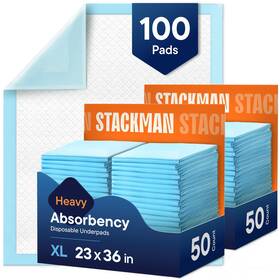 Stack Man 850056159661 Chucks Pads Disposable 100-pack Adult Incontinence Underpads 23 Inch X 36