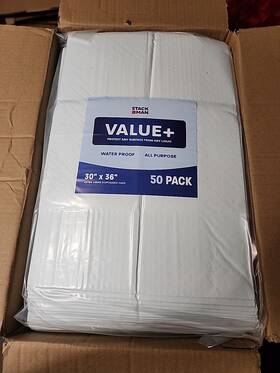 Vp3036-cs Stack Man Chucks Pads Disposable 30x36 Underpads 50-pack Incontinence Chux Absor