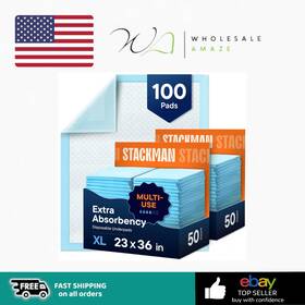 E5xtsm2ll Stackman Chucks Pads Disposable 100-pack Adult Incontinence Underpads 23 Inch X36 Large