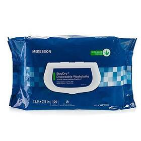 Staydry 781264595661 Mckesson Disposable Wipe - Large Adult Body And Incontinence Washclot