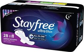 7045 Stayfree Ultra Thin Overnight Pads With Wings For Women Reliable Protection An