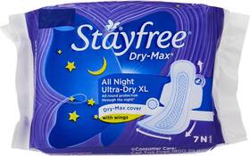 79606267 Stayfree Dry-max All Night Ultra-thin With Wings - 1 Count Pack Of 7