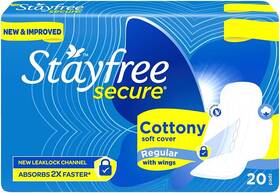 Stayfree 8901012165256 Secure Cottony Wings 20 Count