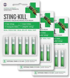 Sting-kill 445012877807 Disposable Swabs 5 Each Pack Of 3
