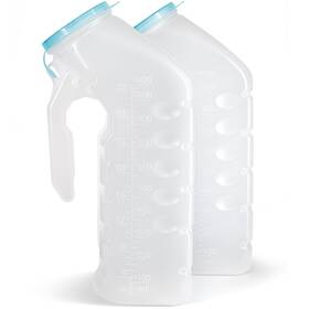 Stock Your Home 817496023532 Orinal Masculino Con Tapa Brillante En La Oscuridad 2 Botellas 32 Oz Para Orinar