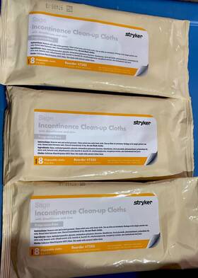 7505 Stryker Sage Incontinence Clean-up Cloths Fragrance Free Dimethicone And Aloe