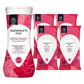 Summers Eve 744110599176 Blissful Escape Cleansing Cloths 1 Count