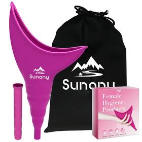 1568567253 Sunany Female Urinal Reusable Silicone Women Pee Funnel Fuchsia