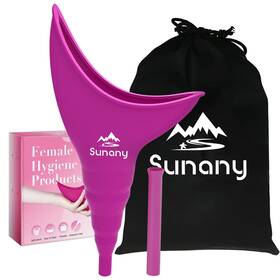 Xbq-purple011 Sunany Female Urinal With Silicone Funnel Portable For Standi