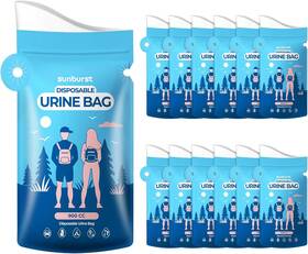 Sunburst 445046340308 Disposable Urine Bags 900ml Pee For Travel Women/men With Big Funnel Le