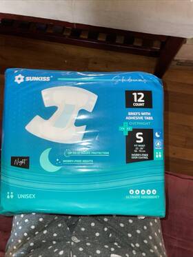 Sunkiss 971155843634 Trust Plus Overnight Adult Diapers Ultimate Absorbency Small S 12 Count