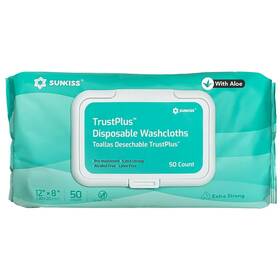 Sunkiss 971155845058 Trustplus Wet Wipes For Adult Extra Thick 8 X12 Body Cleaning With