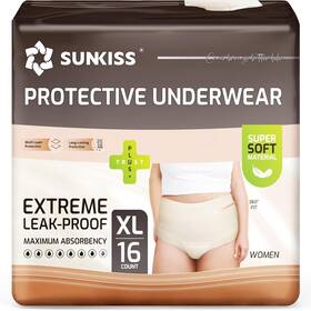 Sunkiss 971155846260 Incontinence Underwear Max Absorbency Xlarge 16 Ct Beige