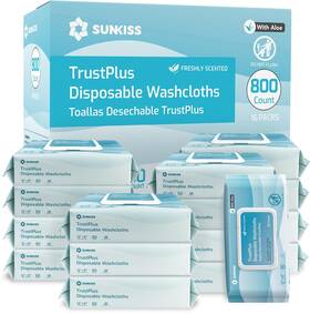 Inx12 Sunkiss 971155846581 Extra Large Body Cleaning Wipes 8 In Incontinence Fresh Scent 800