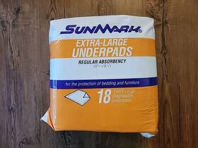 Sunmark 038703107603 Rare Vintage 18 Count Extra-large Underpads 22.5 X 35.5 Mckesson