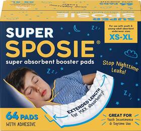 Super Sposie 855657006086 Booster Pads Max Absorbency For Nighttime Diapers