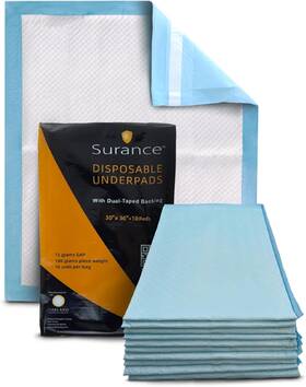 Sns110295 Surance Incontinence Bed Pads - 10 Pack 30 Inch X 36 Waterproof Medical For Seniors