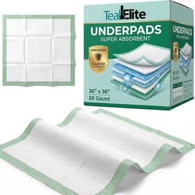 Teal Elite 313016683649 Chucks Pads Disposable Adult 36 X 50 Count - Extra Large Bed