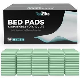 Teal Elite 850034673219 Disposable Bed Pads For Adults 36 X 50 Count - Extra Large Leakpr