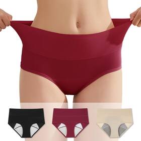 Telewee 975331792235 Washable Urinary Incontinence Cotton Brief Underwear For Wowen With Absorbenc