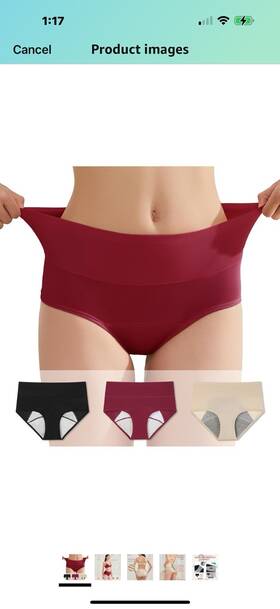 Telewee 975331793201 Womens Washable Urinary Incontinence Cotton Brief Underwear Heavy 3pk 5xl New