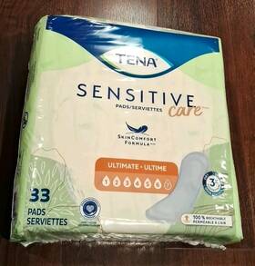 054388 Tena New In Box Womens #7 Sensitive Care Pads 33 Per Bag With 3 Bags 99