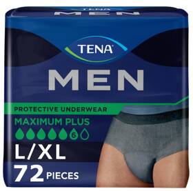 054438v-01 Tena Incontinence Underwear For Men Protective Super Plus Extra Large 72 Ct