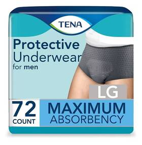 073535 Tena 72 Count Proskin Maximum Absorbency Incontinence Underwear For Men Large