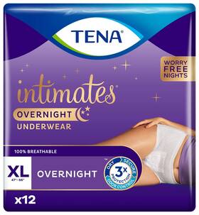 Tena 191567364404 Women S Overnight Incontinence Underwear X-large 12ct Pack Of 2