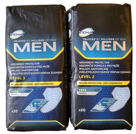 Tena 322540016383 New 2-pack Men Level 2 - 20 Incontinence Pads 40 Tena 322540016383 New 2-pack Men Level 2 - 20 Incontinence Pads 40