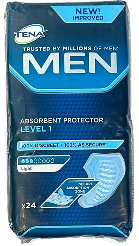 Tena 322540426359 For Men Absorbent Protector Level 1 - 24 Count