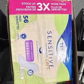 36296-08 Tena Sensitive Care Incontinence Pads Maximum Absorbency 56ct
