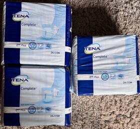 37438-02 Tena Lot Of 3 72 Total Complete Adult Diaper Brief Sz L Plus Ezfasten Duolock