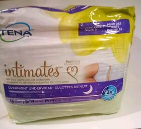 37944-05 Tena Intimates Overnight Incontinence Underwear 16 Count Size Small 32-42 Inch