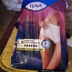 38354-03 Tena Stylish Body Hugging Incontinence Underwear Super Plus Heavy Large 16 Count