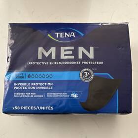 571739 Tena Men Protective Shield Light Absorbency Black Disposable 58 Pieces