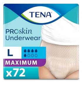 Tena 629722706375 Incontinence Underwear For Women Maximum Absorbency Proskin-large-72 Count