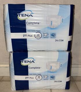 67320 Tena Complete Plus Disposable Incontinence Briefs Adult - Size Medium 48 Ct