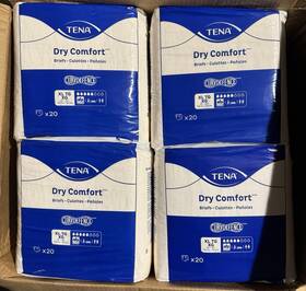 67440 Tena Dry Comfort Briefs X-large 52 Inch - 62 Case Of 80