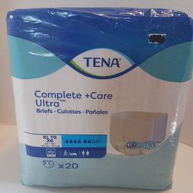 67470 Tena Lot Of 3 Complete Care Ultra Adult 20 Count Briefs Xl Moderate Absorb