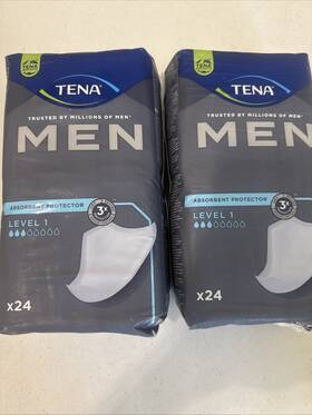 Tena 698798563823 Pack Of 2 24 Count 48 Tot Men Incontinence Protector Level 1 Bladder Pads
