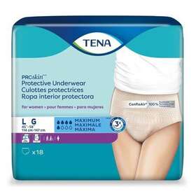 73030 Tena Disposable Underwear Female Large Maximum Pk 72