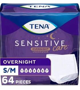 Tena 768702542920 Incontinence Underwear For S/m Women Overnight Absorbency Intimates 64 Ct