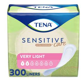 Tena 768702543590 Sensitive Care Extra Coverage Very Light Bladder Leakage Liner 300 Ct